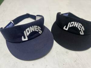 JONES ジョーンズ バイザー GOLF 米国製 MADE IN USA ゴルフ 帽子 キャップ サンバイザー 黒 紺 ブラック ネイビー