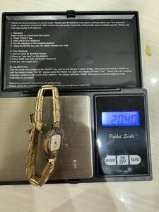 K18 刻印あり　総グラム数　20.40g chase 腕時計　17 JEWELS 現状品