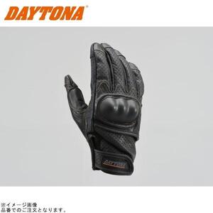 DAYTONA デイトナ 18913 HBG-130 パンチングメッシュプロテクターカウレザーグローブ ブラック サイズ:L