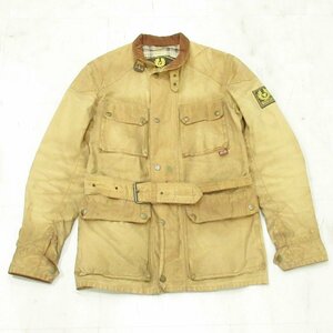 良品 Belstaff ベルスタッフ ゴールドレーベル トライアルマスター オイルドジャケット サイズ44 ブラウン