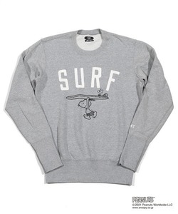 【TMT× ピーナッツ・スヌーピー】スウェットM 日本製 限定コラボモデル 「PEANUTS × TMT SWEAT SHIRTS (SURF)」