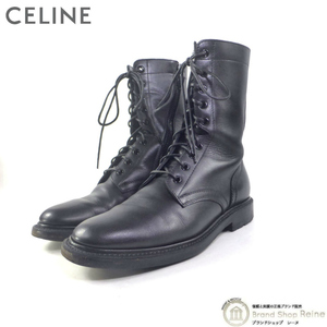 セリーヌ （CELINE） レースアップ ブーツ エディ期 靴 ♯38 ブラック（中古）