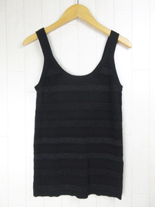 マウジー MOUSSY タンクトップ ニット SHINY KNIT TANK 010BAA70-5880 ブラック FREE レディース