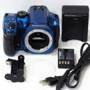 PENTAX K-30 Blue Body ジャンク激安 おなじみ絞り機構不良 黒死病 間違えて入札して青くならないように!クリスタルブルー D-BH109互換品付