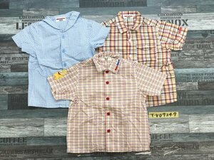 mikihouse ミキハウス キッズ 男の子 チェック 半袖シャツ 3点セット まとめ売り 100サイズ