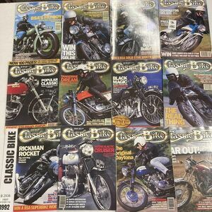 B2938　1992　12冊セット「CLASSIC BIKE」　クラシックバイク　英国　旧車雑誌　英国車　ビンテージ　自動車