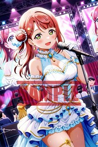 【お一人様1落札のみ：1円出品】ラブライブ! 上原歩夢 美少女 同人 ファンアート イラスト ポスター A4 コスプレ セクシー かわいい 2