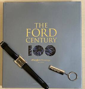 【レア】　【非売品】　Ford Motor Company フォード社　100周年記念　百年史　腕時計　キーホルダー　2003年　ノベルティ