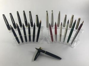 1000円~●★筆記未確認★ 万年筆 パイロット プラチナ ペン先 14k-585 18K 細字 ブラック シルバー系 まとめ ★okoy2703420-203★op3871