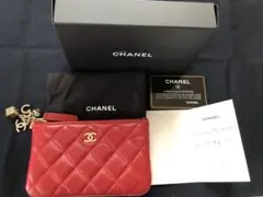 CHANEL  マトラッセ チャーム付きコインケース　財布