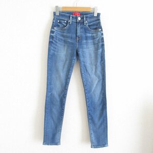 美品 RED CARD レッドカード Anniversary Highrise ストレッチ テーパードジーンズ デニムパンツ SIZE22 インディゴ ◆