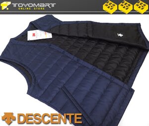 1103●DESCENTE デサント●7756　新品 【3M THINSULATE】 シンサレート中綿　キルティングベスト　ネイビー/LL