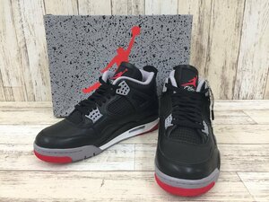 148BH NIKE AIR JORDAN 4 RETRO Bred Reimagined FV5029-006 ナイキ ジョーダン【中古・美品】