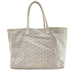 ゴヤール GOYARD トートバッグ サンルイPM レザー 白×グレー×ライトグレー BAL120100 バッグ