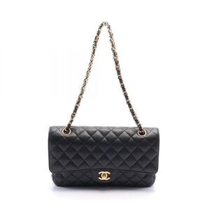 シャネル マトラッセ Wフラップ ブランドオフ CHANEL レザー ショルダーバッグ キャビア 中古 レディース