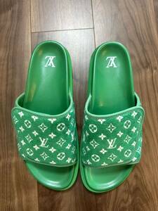 LOUIS VUITTON ルイヴィトン マイアミライン モノグラムミニ サンダル ルージュ グリーン　メンズ【中古】