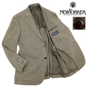 【B2746】【新品同様】NEWYORKER ニューヨーカー テーラードジャケット ウールジャケット サイズFL