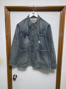 M 美品 24AW DAIRIKU Vintage Cover All Indigo デニム カバーオール