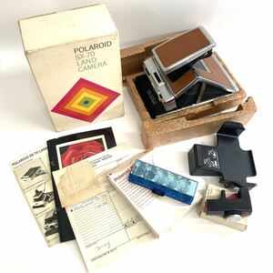 SH★ 1円スタート POLAROID SX-70 LAND CAMERA ポラロイド カメラ 中古 動作未確認 ヴィンテージ レア 箱、取説、小物類、当時の明細書付き