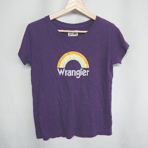 ◇ ⊂ Wrangler ロゴプリント 半袖 Ｔシャツ サイズF パープル マルチカラー レディース E