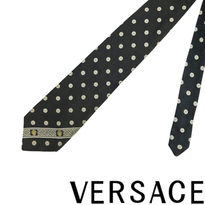 【中古】【やや傷や使用感あり】VERSACE ネクタイ ブランド ベルサーチ ヴェルサーチェ ブラック 【剣先幅：9cm】R-VE-T-0059-10