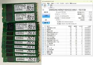 ジャンク扱い SAMSUNG CM871 192GB SSD 2280仕様 10枚まとめて M.2 2280 SATA SSD