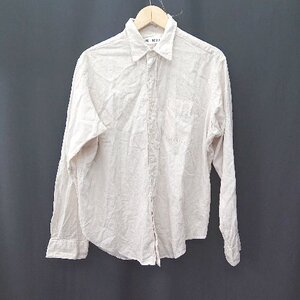 ◇ ◎ CITEN シテン UNITED ARROWS リネン混 長袖 シャツ サイズL ベージュピンク系 メンズ E