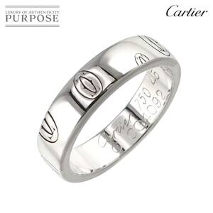 カルティエ Cartier ハッピーバースデー SM #45 リング K18 WG ホワイトゴールド 750 指輪 Logo Happy birthday Ring 90253058