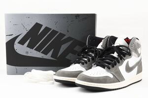 未使用 Nike Air Jordan 1 Retro High OG Black and Smoke Grey 28cm 0557