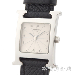 【中古】エルメス　HERMES　Ｈウォッチ　ラムサス　HH1.210　レディース　箱・保証書付　機械点検・電池交換済み