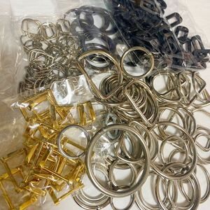 クラフト材料まとめて　レザークラフト　手芸用品　角カン/Dカン/丸カン　金属金具　プラスチック製金具　ハンドメイド材料　バッグ/カバン