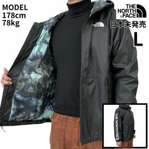 日本未発売 USA限定 L ノースフェイス ウィンドブレーカー マウンテンパーカー THE NORTH FACE M PRNT MILLERTON 黒 防水透湿 DRYVENT