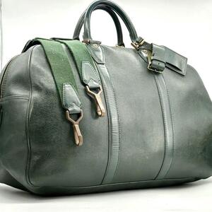 美品●LOUIS VUITTON ルイヴィトン ケンダルPM タイガ エピセア 2way ボストンバッグ トート M30124 緑 メンズビジネス 大容量出張旅行