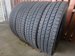 L811 2023年製 送料無料【205/80R17.5 120/118】ブリヂストン W989 スタッドレス 4本 約7.5分山