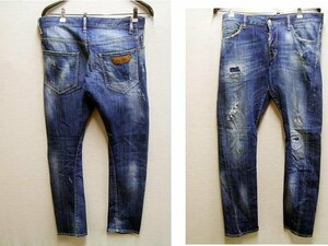 ◇即決[46]DSQUARED2 14AW SEXY TWIST JEAN S74LA0657 ストレッチ デニム セクシーツイスト スリム ジーン パンツ■4380