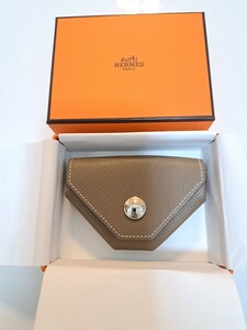 エルメス　キャトル　コインケース　エトゥープ　 ルヴァンキャトル 小銭入れ HERMES コインケース 財布 シルバー金具　美品