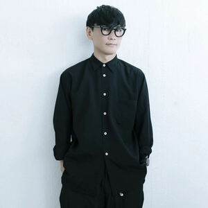 厚手タイプ 山口一郎 ポリエステル縮絨 シャツ コムデギャルソンオムプリュス HOMME PLUS 19SS Garment Milled Boiled Polyester Shirt