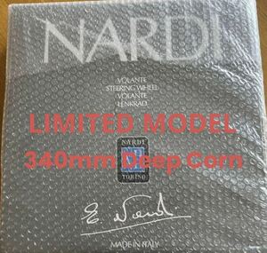 NARDI 2023限定 レッド ロゴ モデル NARDI SPORTS type ラリー 340 RED E.Nardi BLKパンチングレザー＆ブラックスポークREDステッチ