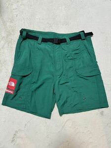 【★1円スタート★】正規品 美品 22ss Supreme The North Face Trekking Packable Belted Short Dark Green サイズS