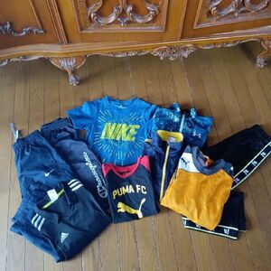 男児 サイズ140 キッズ 子供服 9着 まとめ 売り 半袖 長袖 ジャージ ウィンドブレーカー PUMA プーマ Nik ナイキ adidas アディダス