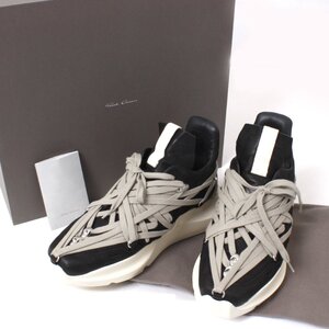 【イーストランドタグ付き・定価185,900円】Rick Owens MEGALACED RUNNER size42 BLACK RU01C4812 LWNW1 リック オウエンス スニーカー