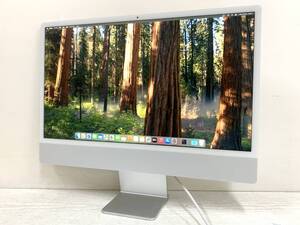 ☆【美品 24インチ】Apple iMac (24-inch, M1, 2021) A2439『Apple M1/RAM:16GB/SSD:256GB』Sequoia 動作品