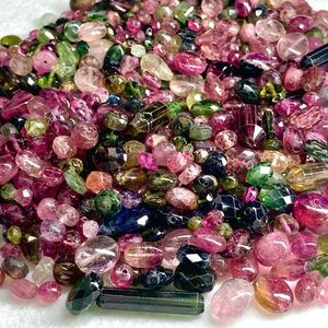 1円〜!!大量!!◆トルマリンアクセサリーパーツおまとめ1024ct◆j 約204.8g ルース 裸石 宝石 jewelry tourmaline beads color w4マ15