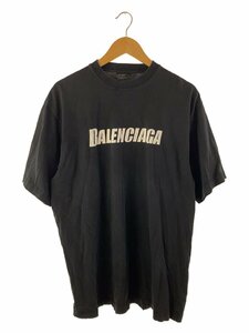 BALENCIAGA◆ロゴTシャツ/XXS/コットン/BLK/651795TNLV1//