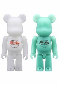 ファイヤーキング/Fire-King（WHITE / JADE-ITE）ベアブリック/BE@RBRICK 100%セット(メディコムトイ・フィギュア)