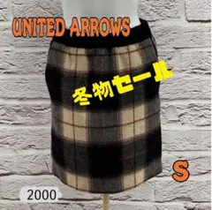 冬物セール☆R60500P☆UNITED ARROWS  ミニスカートチェック柄