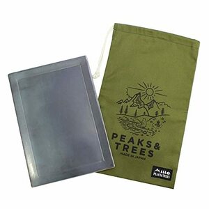 PEAKS&TREES 極厚鉄板 6mm ミニ 穴なし コットン収納ケース付き 黒皮鉄板 A5サイズ 小さめ キャンプ アウトドア クッカー