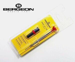 【ヤフオク №1 精密ドライバー】【スイス老舗】 BERGEON ベルジョンマイナスドライバー + 替先2本付 30081AT12【時計工具/時計修理】