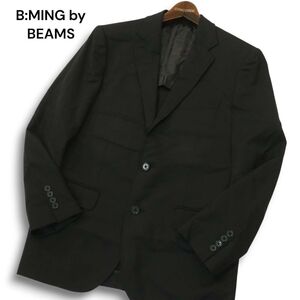 B:MING LIFE STORE by BEAMS ビームス 通年 背抜き★ アンコン テーラード ジャケット Sz.48 メンズ 黒　A4T11210_A#O