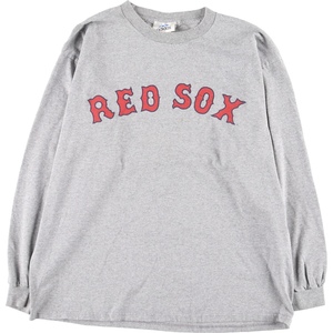 古着 00年代 アディダス adidas MLB BOSTON RED SOX ボストンレッドソックス ロングTシャツ ロンT メンズL /eaa438751 【SS2409_10%】